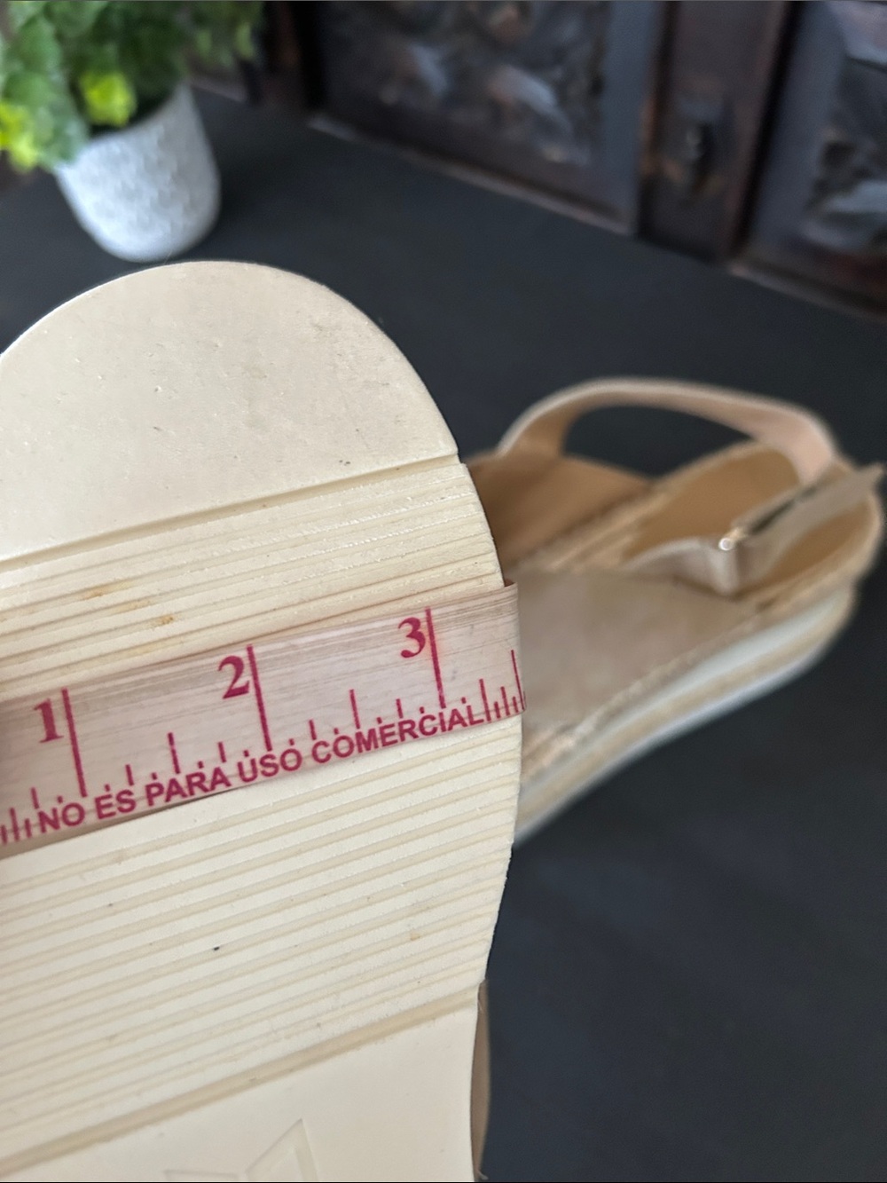 Marc Fisher Beige Suede Espadrille Platform Sandals - Picture 15 of 16